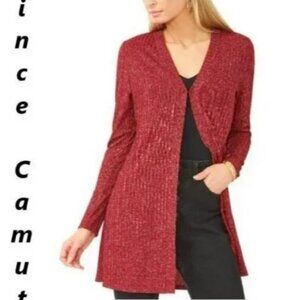 VINCE CAMUTO Metallic Rib-Knit Cardigan Res SZ XL